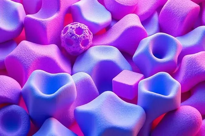Estrutura conceitual em 3D de espuma de alta densidade com textura porosa e cores vibrantes para máximo conforto.