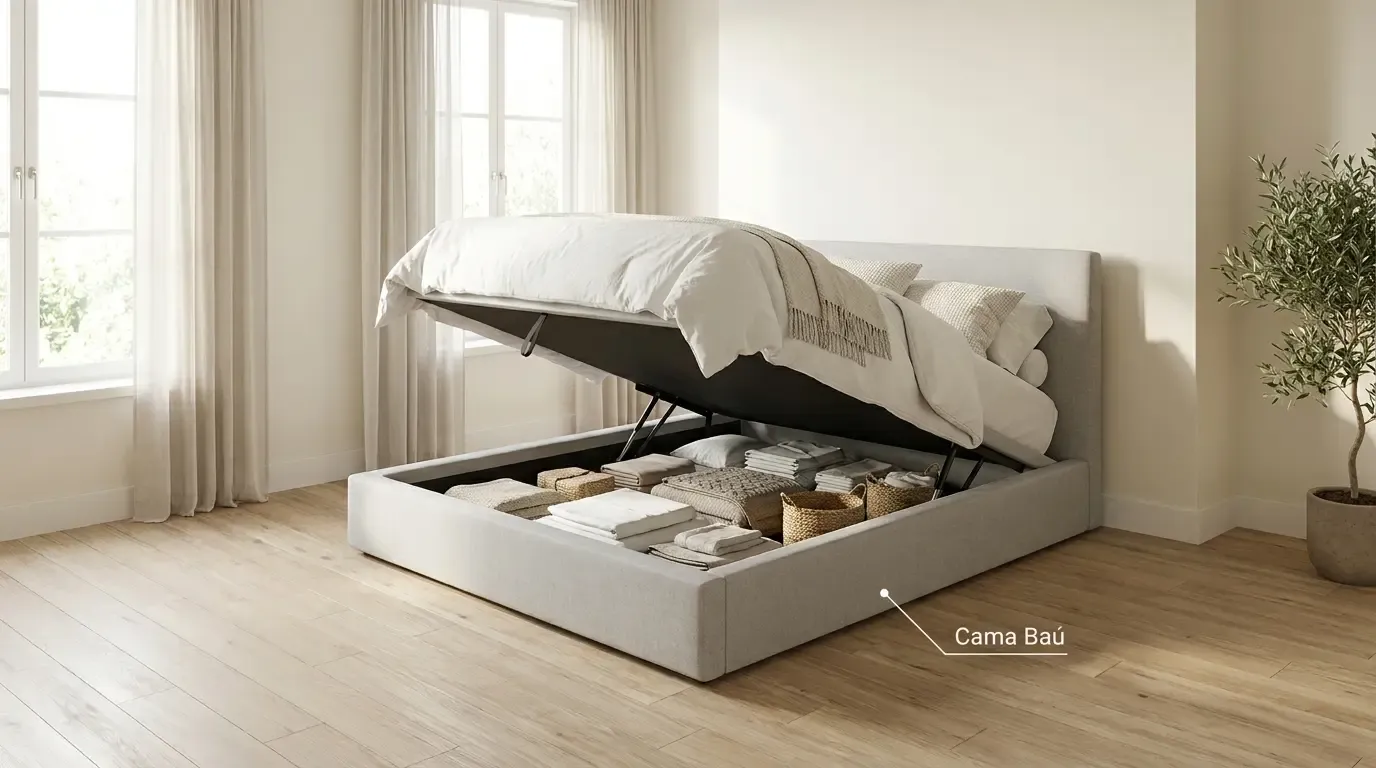 Quarto moderno com cama box